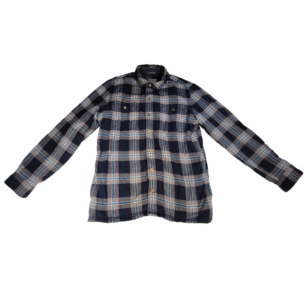 Vintage LL Bean Mens Shacket Shirt Jacket Medium Plaid Gorpcore Hiking Camping